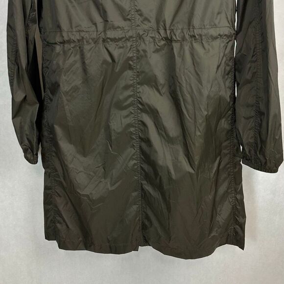 Carly Jean Los Angeles Rain Coat Jacket Shell Windbreaker with Hood Long Adjusta - Picture 7 of 11